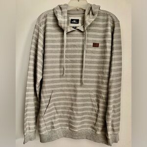 O'Neill Black and White Striped Men's Hoodie